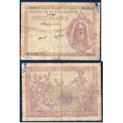 Algérie Pick N°92b, B Billet de banque de 20 Francs 7.5.1945