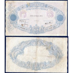 500 Francs Bleu et Rose TB 27.10.1938 Billet de la banque de France