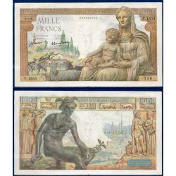 1000 Francs Déméter TTB 24.9.1942 Billet de la banque de France