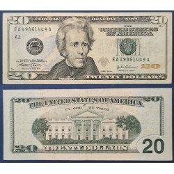 Etats Unis Pick N°521a Boston, Billet de banque de 20 Dollars 2004 série A