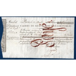 357 francs mandat departement Dyle 12 juillet 1810 TTB+ Tresor public