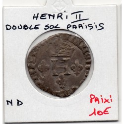 Double Sol Parisi Paris Henri II pièce de monnaie royale
