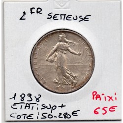 2 Francs Semeuse Argent 1898 Sup+, France pièce de monnaie