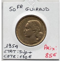 50 francs Coq Guiraud 1954 Sup+, France pièce de monnaie
