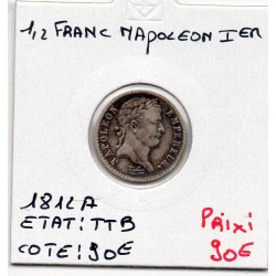 1/2 Franc Napoléon 1er 1812 A paris TTB, France pièce de monnaie