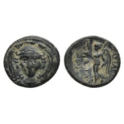 Syrie, SÉLEUCIDE Antiochos 1er AE14 Chalque (-281 à -261) athéna niké