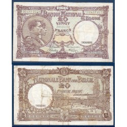Belgique Pick N°111, TB Billet de banque de 20 Francs Belge 1940-1947
