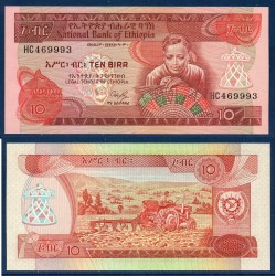 Ethiopie Pick N°38, Billet de banque de 10 Birr 1976