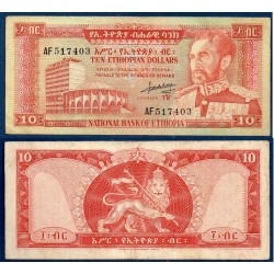 Ethiopie Pick N°27a, TTB Billet de banque de 10 dollars 1966