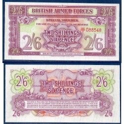 G.B. Armée Pick N°19b, Billet de banque de 2 Shillings 6 pence 1948