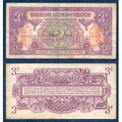 G.B. Armée Pick N°9a, Billet de banque de 3 pence 1946
