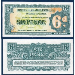 G.B. Armée Pick N°17a, Billet de banque de 6 pence 1948