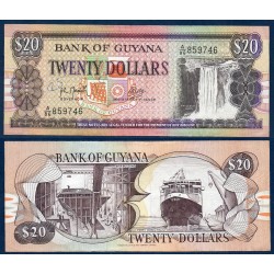 Guyana Pick N°27, TTB Billet de banque de 20 Dollars 1989