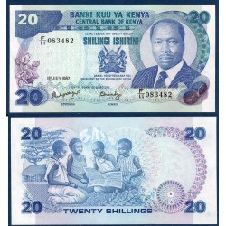 Kenya Pick N°21f, Neuf Billet de banque de 20 Shillings 1987