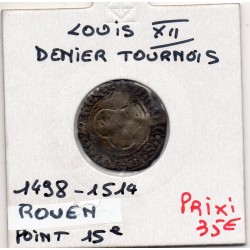 denier tournois Louis XII (1498-1514) Rouen pièce de monnaie royale