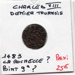 Denier Tournois Charles VIII (1483) La Rochelle pièce de monnaie royale