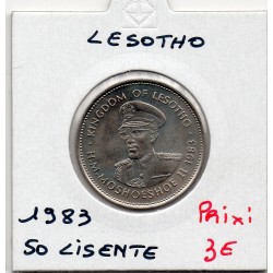Lesotho 50 Lisente 1983 Neuf, KM 21 pièce de monnaie