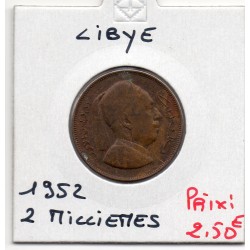 Libye 2 millièmes 1952 Sup-, KM 2 pièce de monnaie