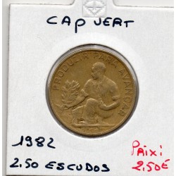 Cap Vert 2.50 Escudos 1982 TTB, KM 18 pièce de monnaie