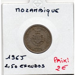 Mozambique 2.5 Escudos 1965 TTB, KM 78 pièce de monnaie
