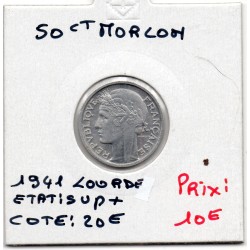 50 centimes Morlon 1941 lourde Sup+, France pièce de monnaie