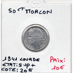 50 centimes Morlon 1941 lourde Sup+, France pièce de monnaie