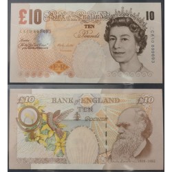 Grande Bretagne Pick N°389b, Neuf Billet de banque de 10 pounds 2000-2003