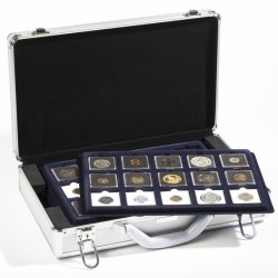 Valisette numismatique CARGO L 6, pour 90 capsules Quadrum, 6 plateaux inclus 