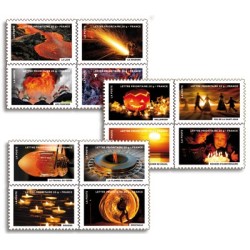 Autoadhésifs Yvert No 751-762 le timbre fête le feu
