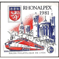 Bloc CNEP Yvert No 2 Rhonalpex 1981 salon philatélique de Lyon