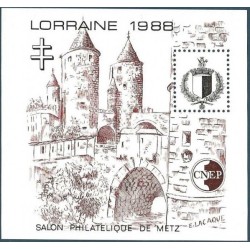 Bloc CNEP Yvert No 9 Lorraine 1988 salon philatélique de Metz