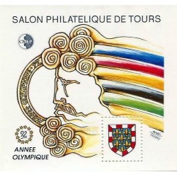 Bloc CNEP Yvert No 15 Année olympique 1992 salon philatélique de Tours