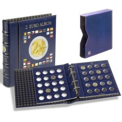 VISTA album classeur pour pièces de 2 euros Commemoratives avec étui de protection. 