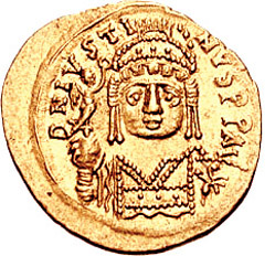 Pièces de Monnaie Byzantine de L'empereur Byzantin Anastasius 1er