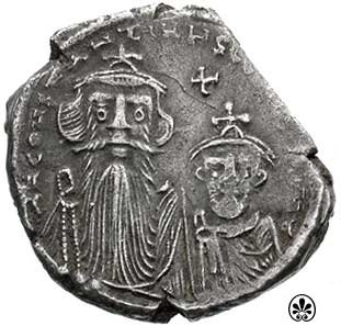 Pièces de Monnaie Byzantine de L'empereur Byzantin Constant II
