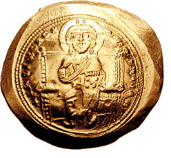 Pièces de Monnaie Byzantine de L'empereur Byzantin Constantin X
