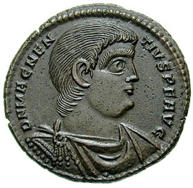Les pièces de Monnaie Romain de L'empereur Magnence
