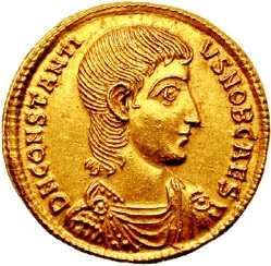 Les pièces de Monnaie Romaine de L'empereur Constance Galle