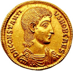 Les pièces de Monnaie Romaine de L'empereur Constance Galle