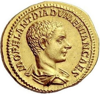 Pièces de Monnaie romaine de L'empereur Duadumenien