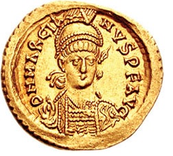pièce de Monnaie romaine de l'empereur Marcien
